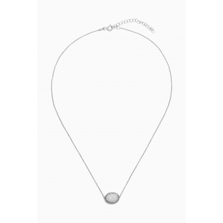 KHAILO SILVER - Maya Crystal Stone Necklace in Sterling Silver
