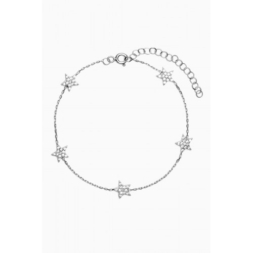 KHAILO SILVER - Star Crystal Bracelet in Sterling Silver