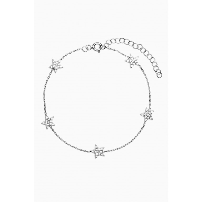 KHAILO SILVER - Star Crystal Bracelet in Sterling Silver