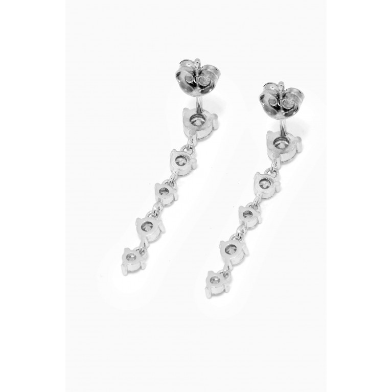 KHAILO SILVER - Crystal Dangle Earrings in Sterling Silver