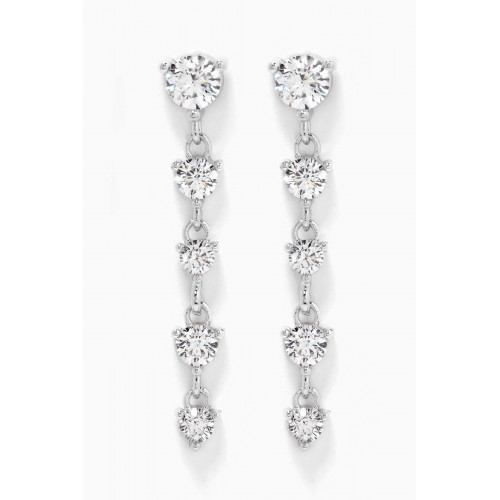 KHAILO SILVER - Crystal Dangle Earrings in Sterling Silver