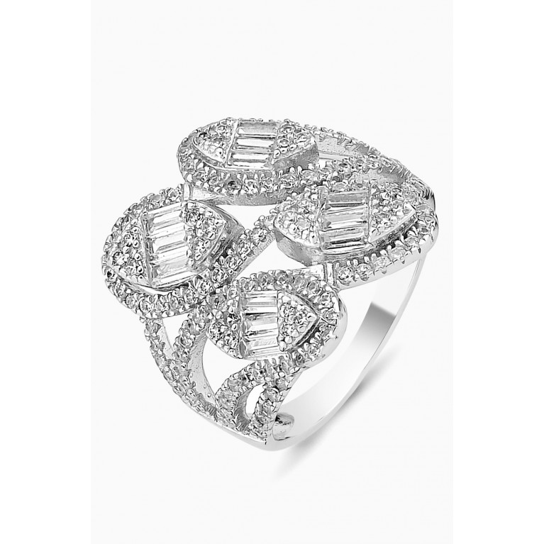 KHAILO SILVER - Circulation Crystal Ring in Sterling Silver