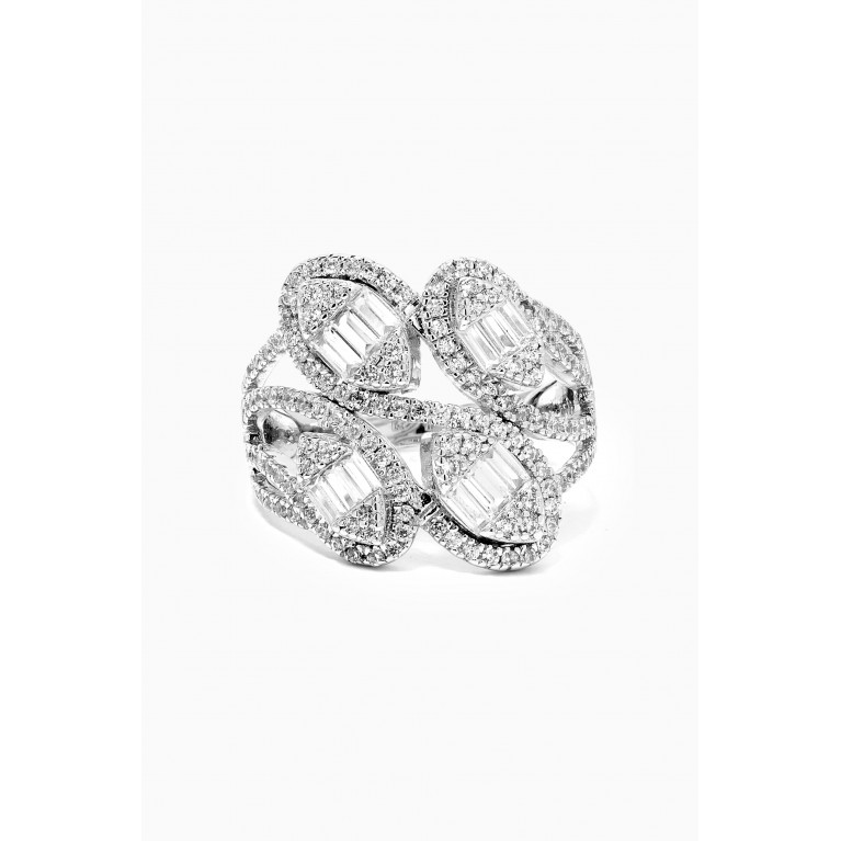 KHAILO SILVER - Circulation Crystal Ring in Sterling Silver