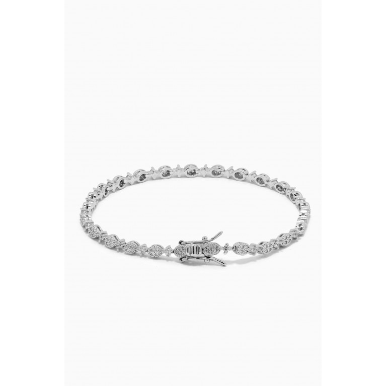 KHAILO SILVER - Crystal Tennis Bracelet in Sterling Silver