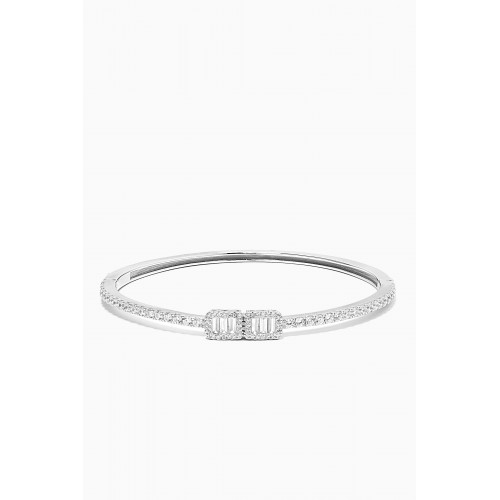 KHAILO SILVER - Baguette-cut Crystal Bracelet in Sterling Silver