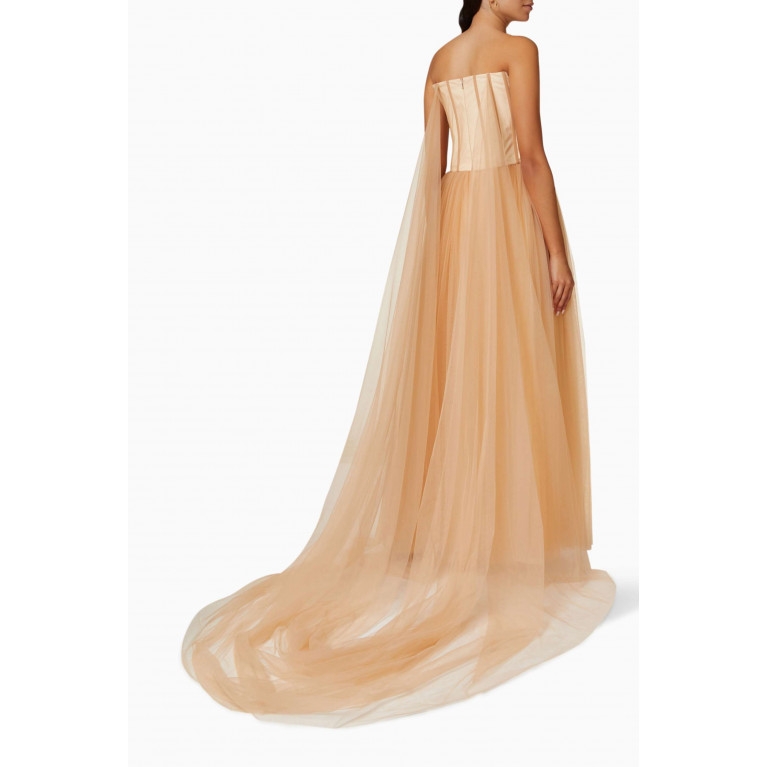 Bazza Alzouman - Strapless Gown in Tulle