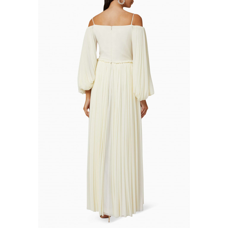 Bazza Alzouman - Gathered Maxi Gown in Jersey