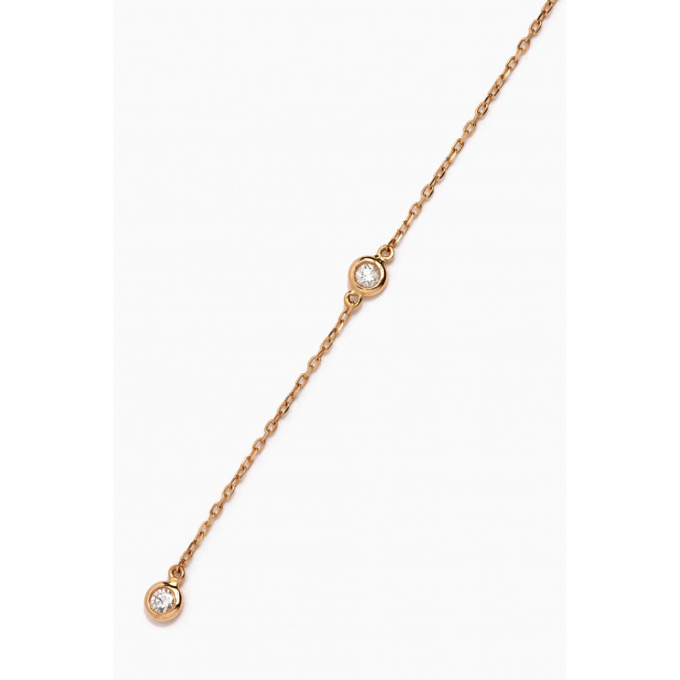 The Golden Collection - Diamond Lariat Necklace in 18kt Gold