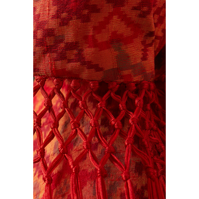 The Naqadis - Sequin Fringed Dress in Silk