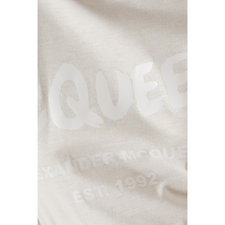 Alexander McQueen - Graffiti Logo T-shirt in Cotton