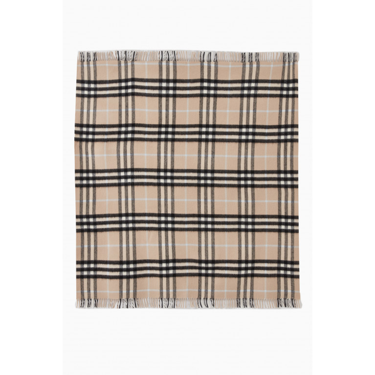 Burberry - Heritage Check Baby Blanket in Cashmere-blend