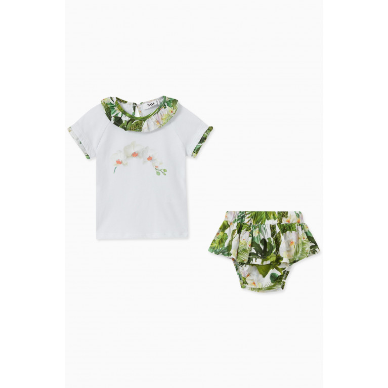 NASS - Orchid Print Top & Bloomers Set