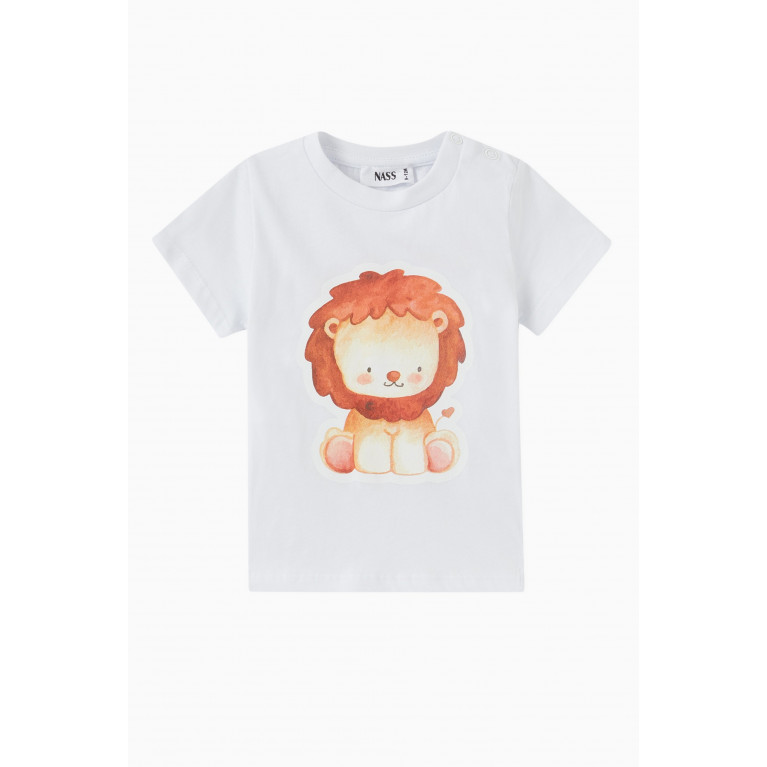 NASS - Lion Print T-shirt in Cotton