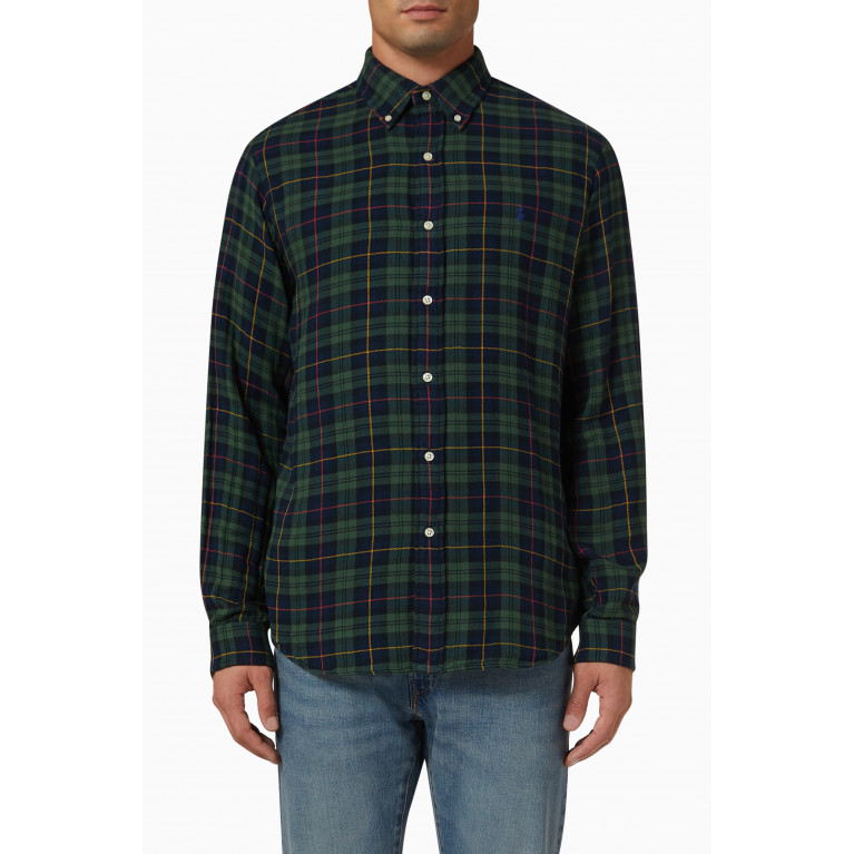 Polo Ralph Lauren - Logo Check Patterned Shirt in Cotton