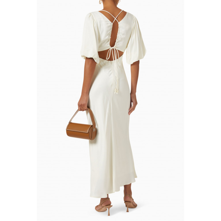 Ministry Of Style - Ethereal Midi Dress in Satin White