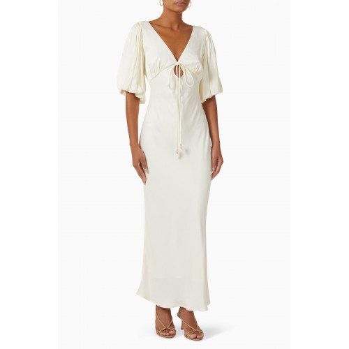 Ministry Of Style - Ethereal Midi Dress in Satin White