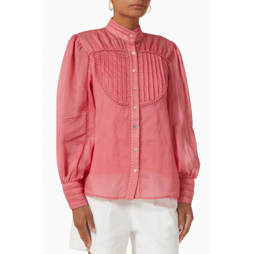 Ministry Of Style - Meadow Blouse in Linen-blend Pink