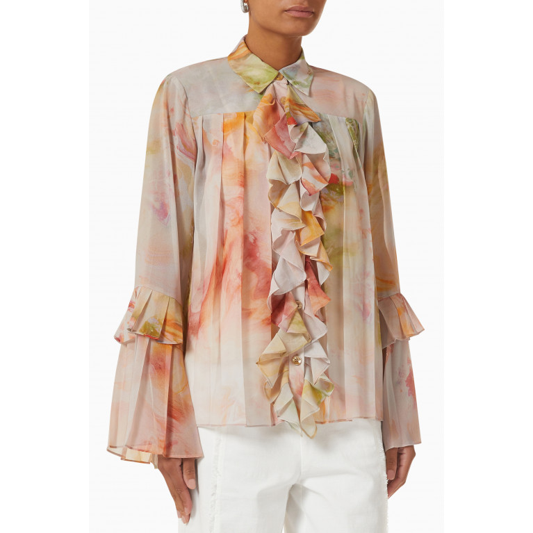 Ministry Of Style - Sunrise Ruffled Blouse in Recycled Fabric