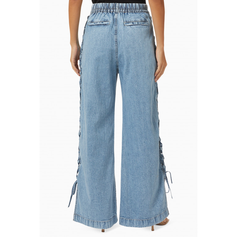 Sea New York - Flyn Lace-up Pants in Denim Blue
