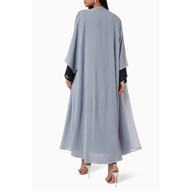 Beige Collection - Reversible Pleated Abaya Set in Chiffon