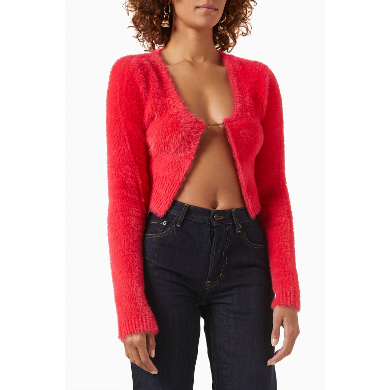 Jacquemus - La Maille Neve Top in Fluffy Mohair-knit Pink
