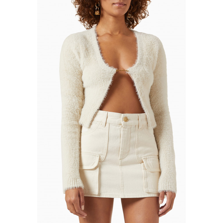 Jacquemus - La Maille Neve Top in Fluffy Mohair-knit Neutral