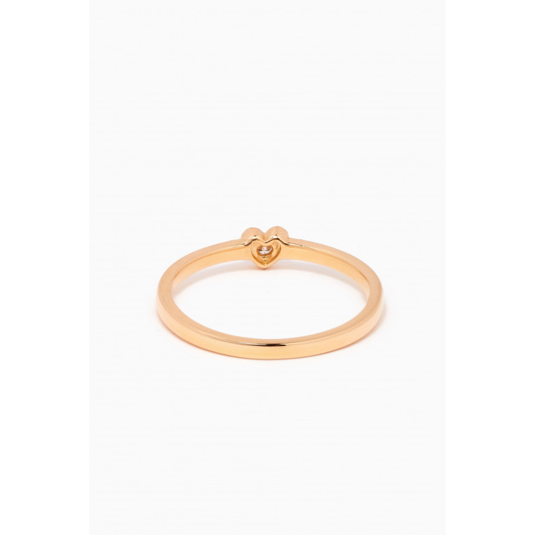 MKS Jewellery - Little Heart Single Diamond Ring in 18kt Gold