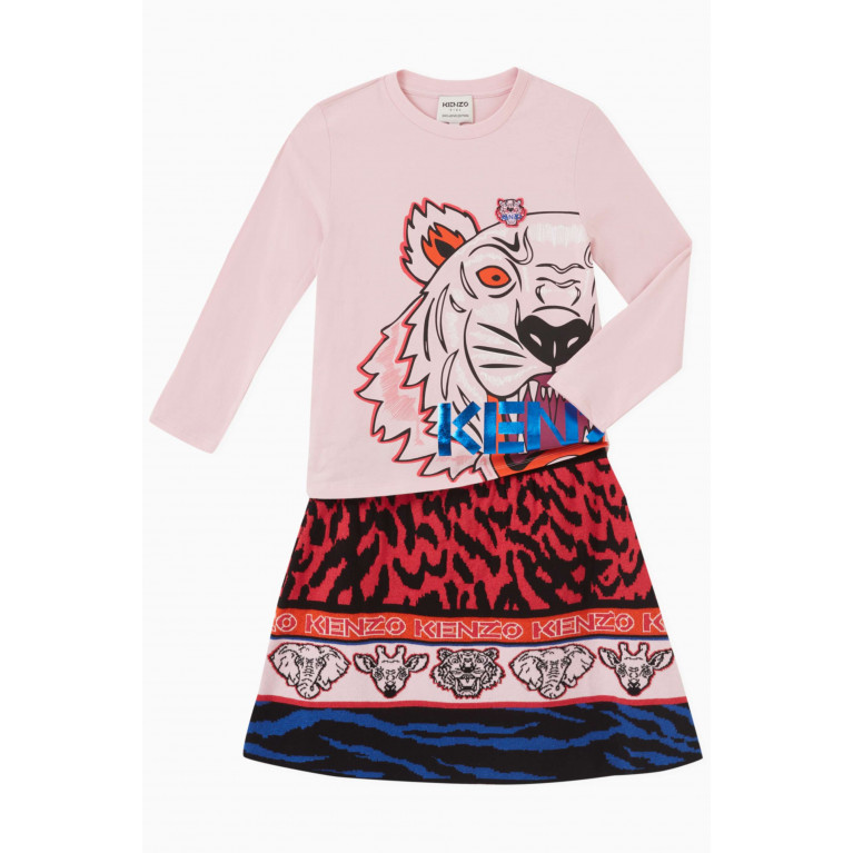 KENZO KIDS - Tiger Logo T-shirt in Cotton