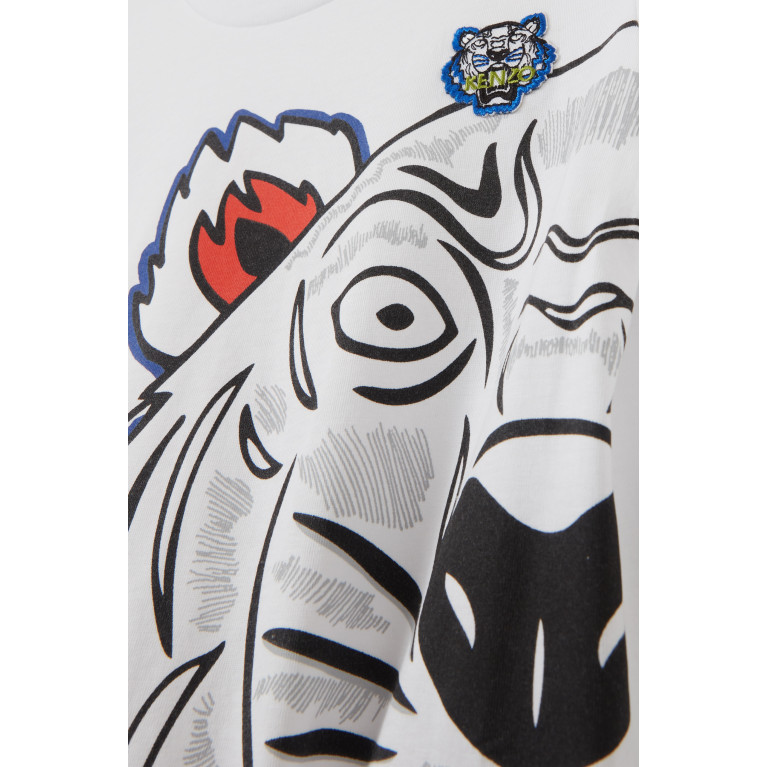 KENZO KIDS - Tiger Logo T-shirt in Cotton