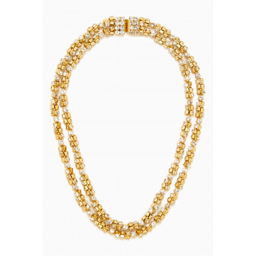 Gas Bijoux - Trevise Strass Necklace in 24kt Gold-plated Metal
