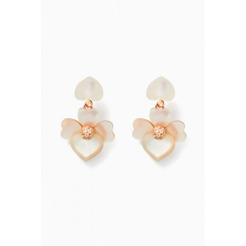 Kate Spade New York - Precious Pansy Mother of Pearl Earrings in Plated Metal