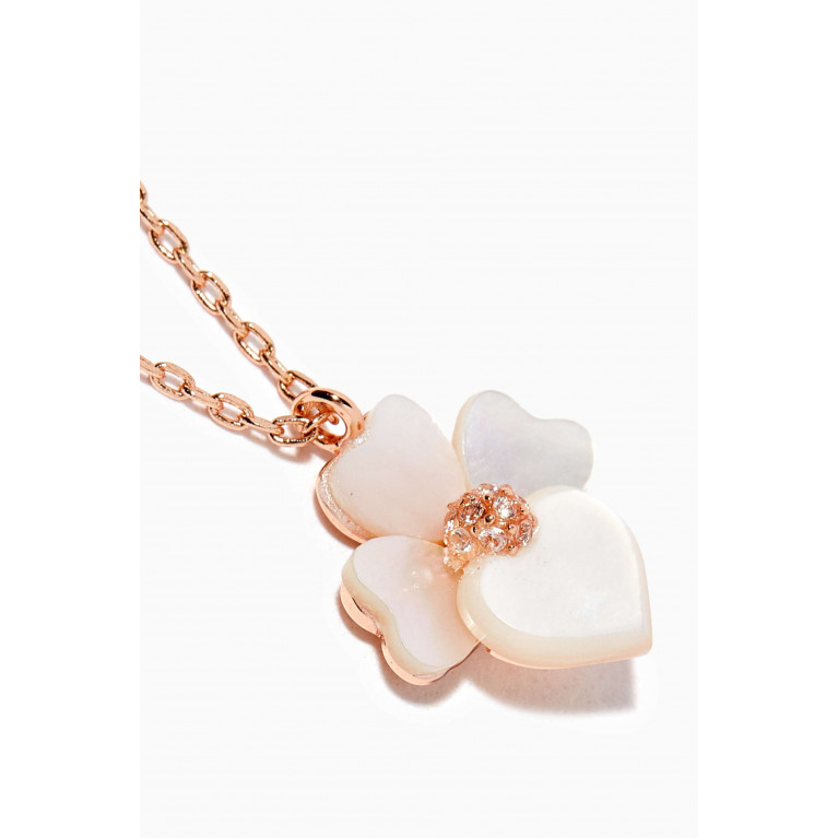 Kate Spade New York - Precious Pansy Mother of Pearl Necklace in Plated Metal