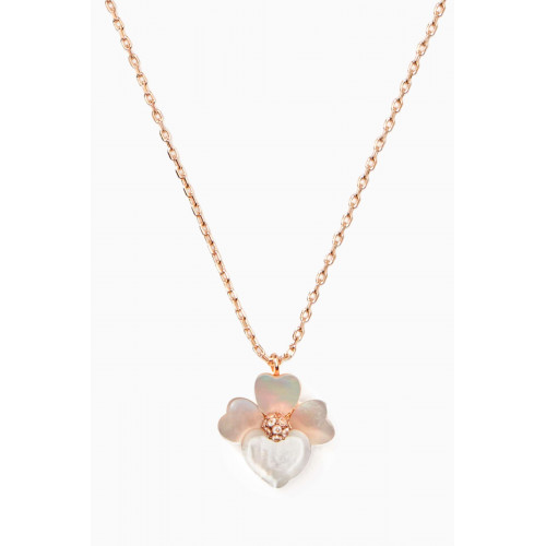 Kate Spade New York - Precious Pansy Mother of Pearl Necklace in Plated Metal