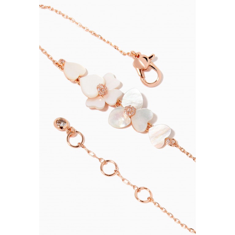 Kate Spade New York - Precious Pansy Mother of Pearl Bracelet in Plated Metal