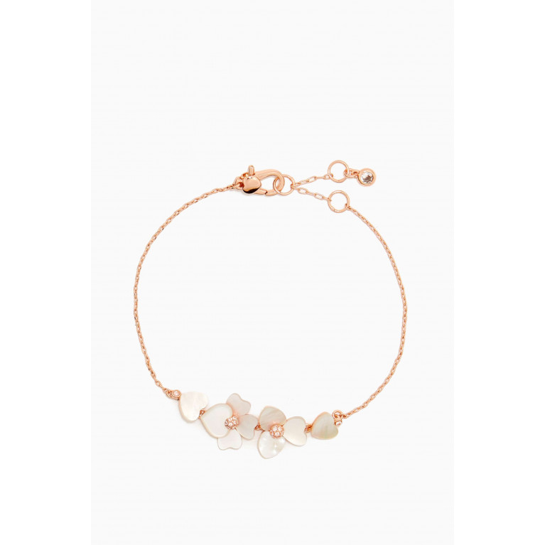 Kate Spade New York - Precious Pansy Mother of Pearl Bracelet in Plated Metal