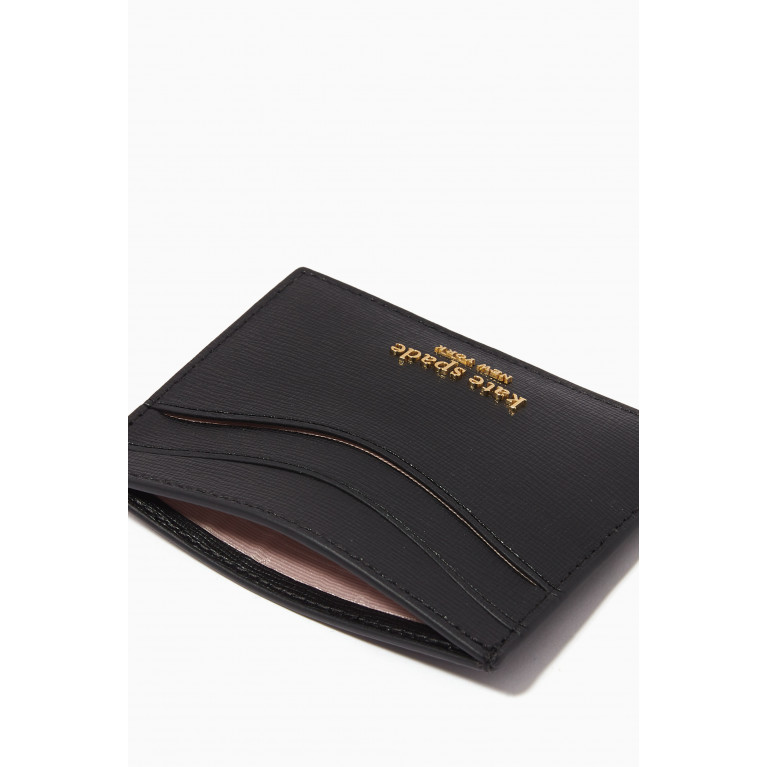 Kate Spade New York - Morgan Card Holder in Saffiano Leather Black