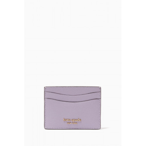 Kate Spade New York - Morgan Card Holder in Saffiano Leather Purple