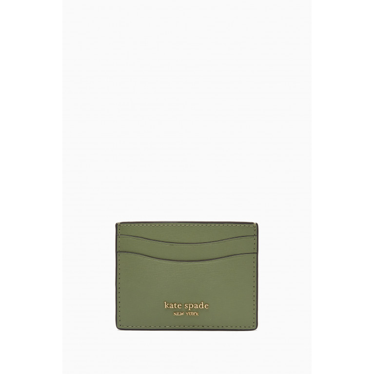 Kate Spade New York - Morgan Card Holder in Saffiano Leather Green