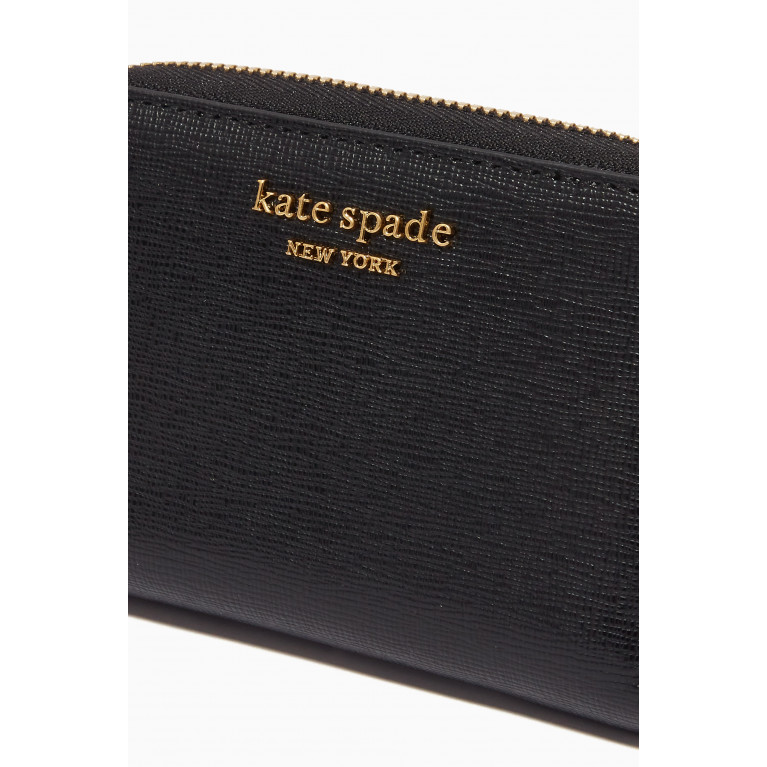 Kate Spade New York - Morgan Zip Card Case in Saffiano Leather Black