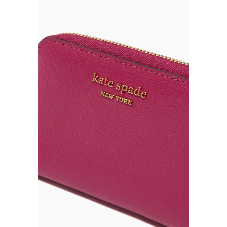 Kate Spade New York - Morgan Zip Card Case in Saffiano Leather Purple