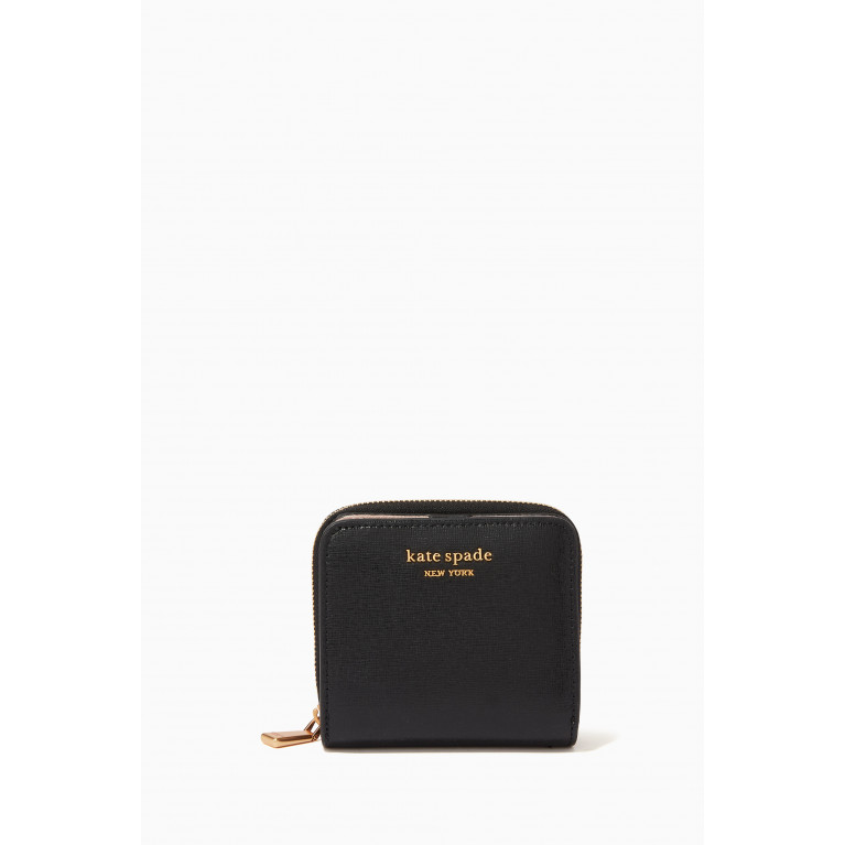 Kate Spade New York - Small Compact Wallet in Leather Black