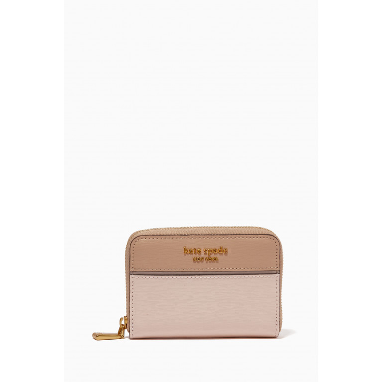 Kate Spade New York - Morgan Colour-block Card Case in Saffiano Leather Pink