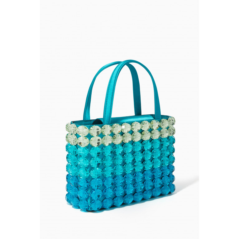 Kate Spade New York - Small Sam Icon Candy Tote Bag in Beaded Nylon Blue