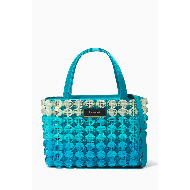 Kate Spade New York - Small Sam Icon Candy Tote Bag in Beaded Nylon Blue
