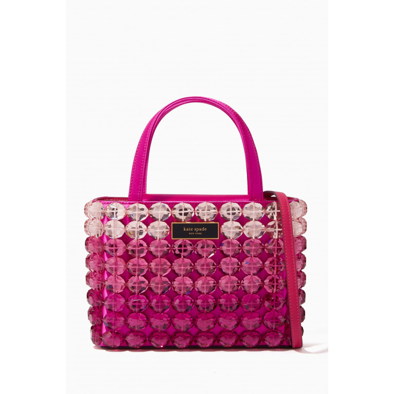 Kate Spade New York - Small Sam Icon Candy Tote Bag in Beaded Nylon Pink
