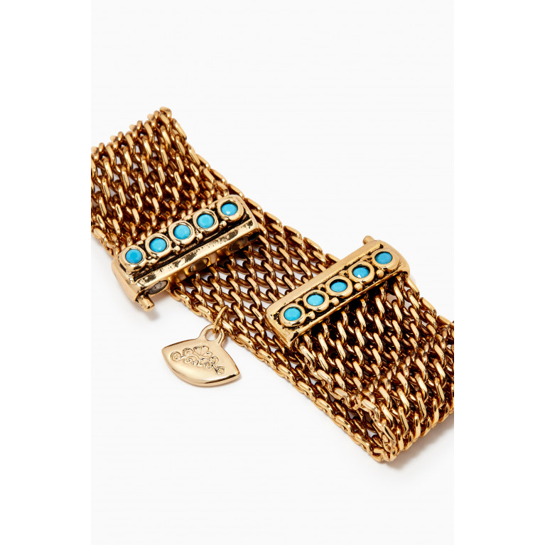 Mon Reve - Blue Islander Luvie Bracelet in Gold-plated Brass