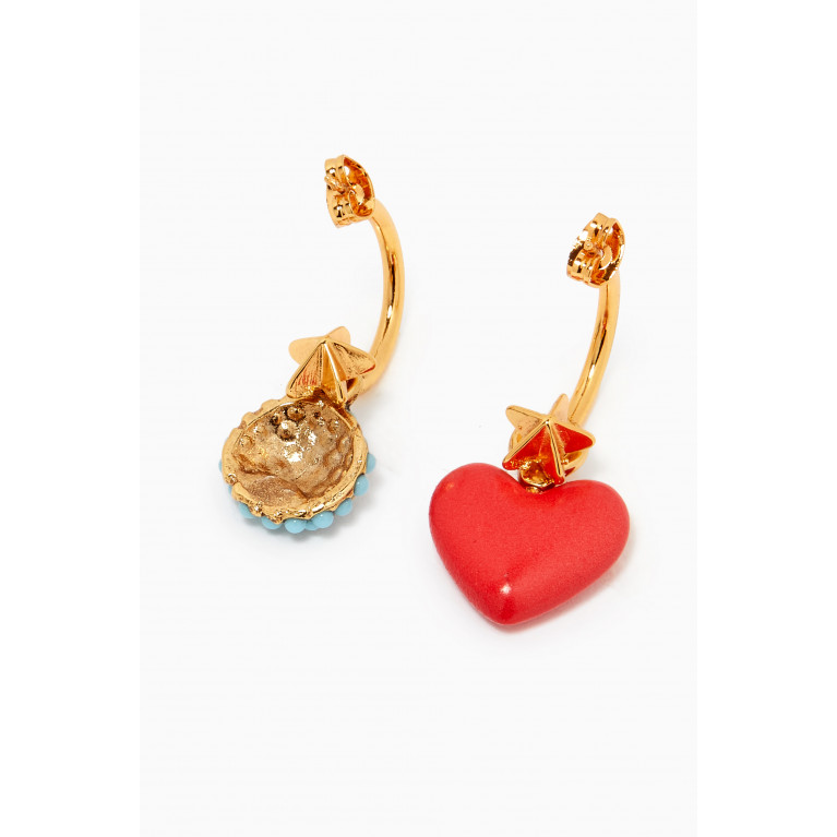 Mon Reve - Blue Islander Ezga Earrings in Gold-plated Brass