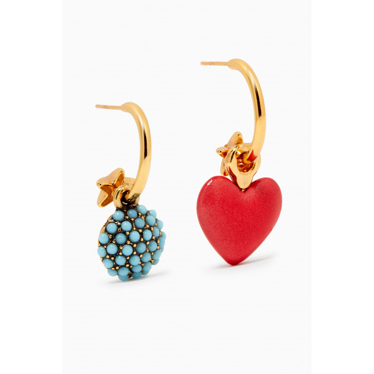 Mon Reve - Blue Islander Ezga Earrings in Gold-plated Brass