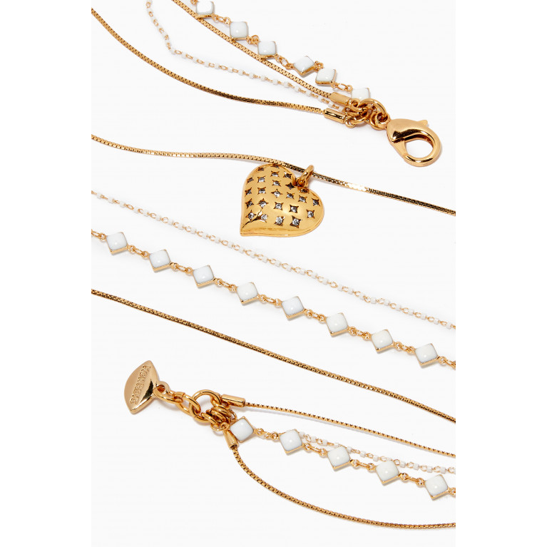 Mon Reve - Formal Towner Star Heart Necklace in Gold-plated Brass