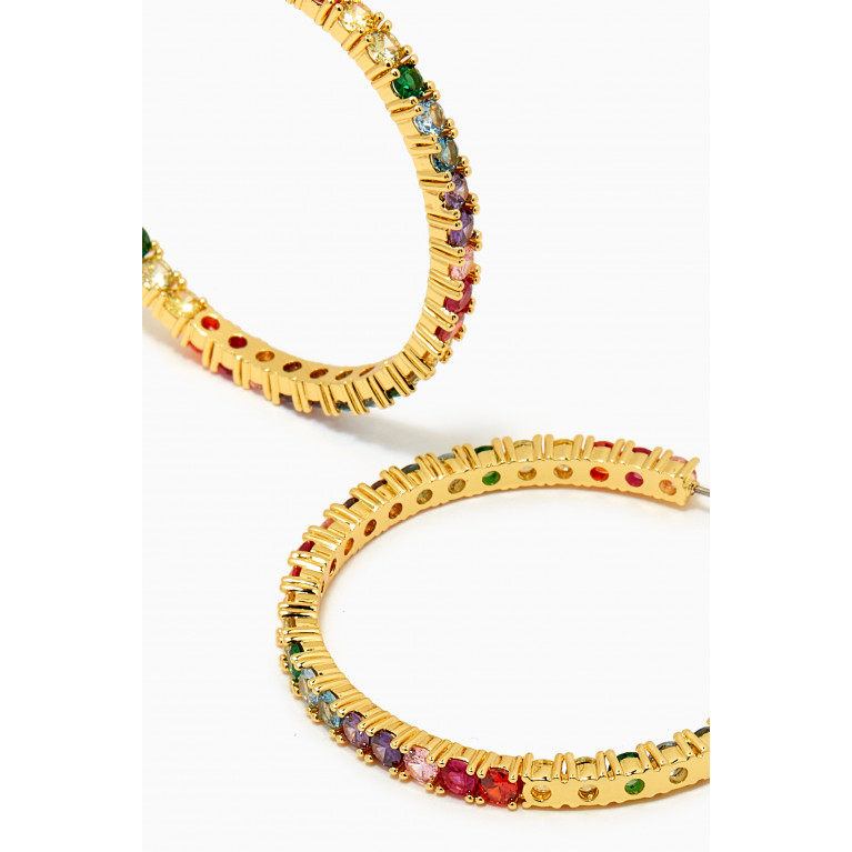 Celeste Starre - Need For Money Hoop Earrings in 18kt Gold-plated Brass